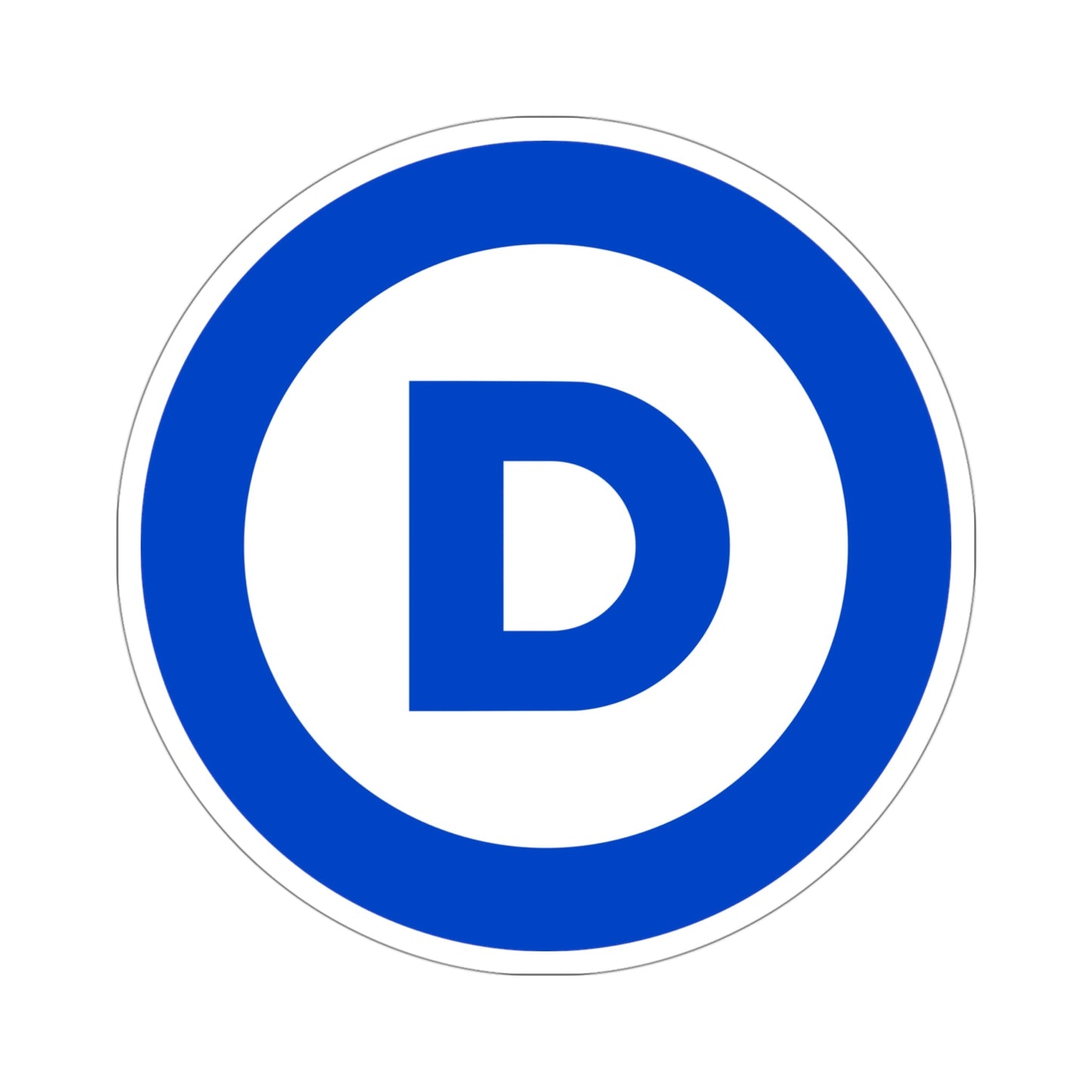 Democratic Party D (United States) STICKER Vinyl Die-Cut Decal-4 Inch-The Sticker Space