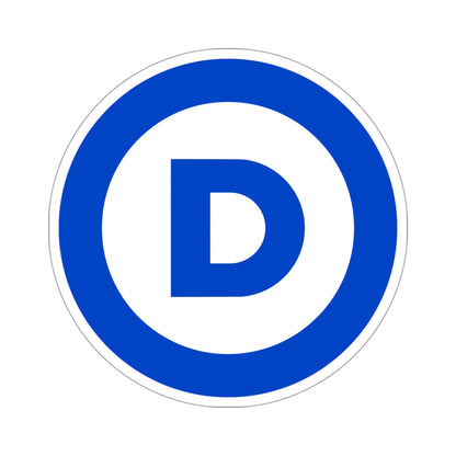 Democratic Party D (United States) STICKER Vinyl Die-Cut Decal-4 Inch-The Sticker Space