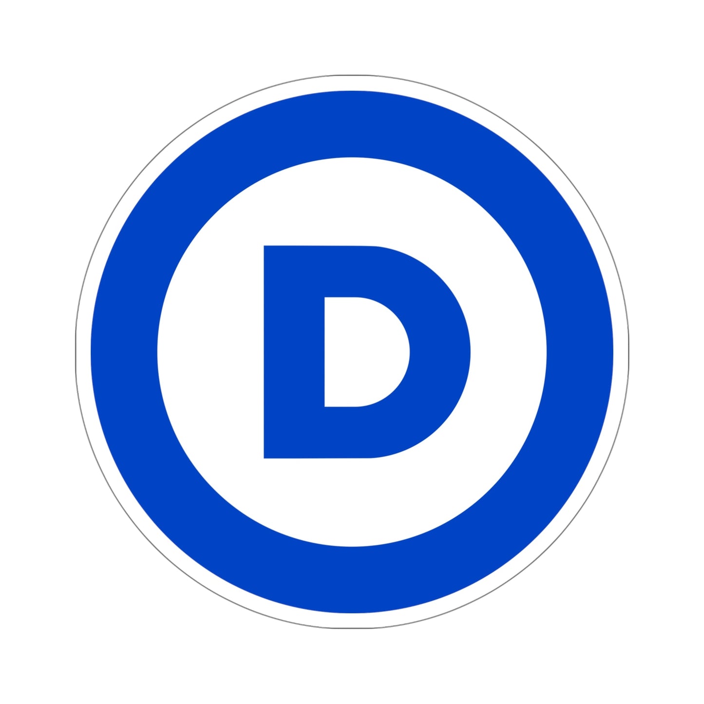 Democratic Party D (United States) STICKER Vinyl Die-Cut Decal-5 Inch-The Sticker Space