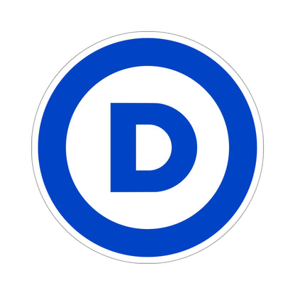 Democratic Party D (United States) STICKER Vinyl Die-Cut Decal-5 Inch-The Sticker Space