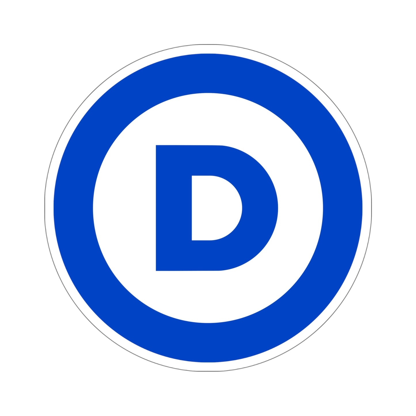 Democratic Party D (United States) STICKER Vinyl Die-Cut Decal-6 Inch-The Sticker Space