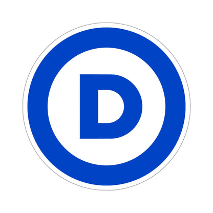 Democratic Party D (United States) STICKER Vinyl Die-Cut Decal-6 Inch-The Sticker Space