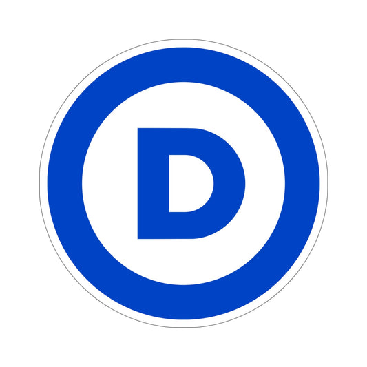 Democratic Party D (United States) STICKER Vinyl Die-Cut Decal-6 Inch-The Sticker Space