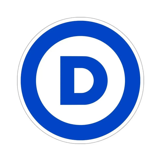 Democratic Party D (United States) STICKER Vinyl Die-Cut Decal 6 Inch - The Sticker Space