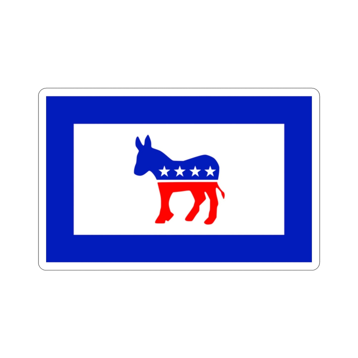 Democratic Party Flag STICKER Vinyl Die-Cut Decal-2 Inch-The Sticker Space