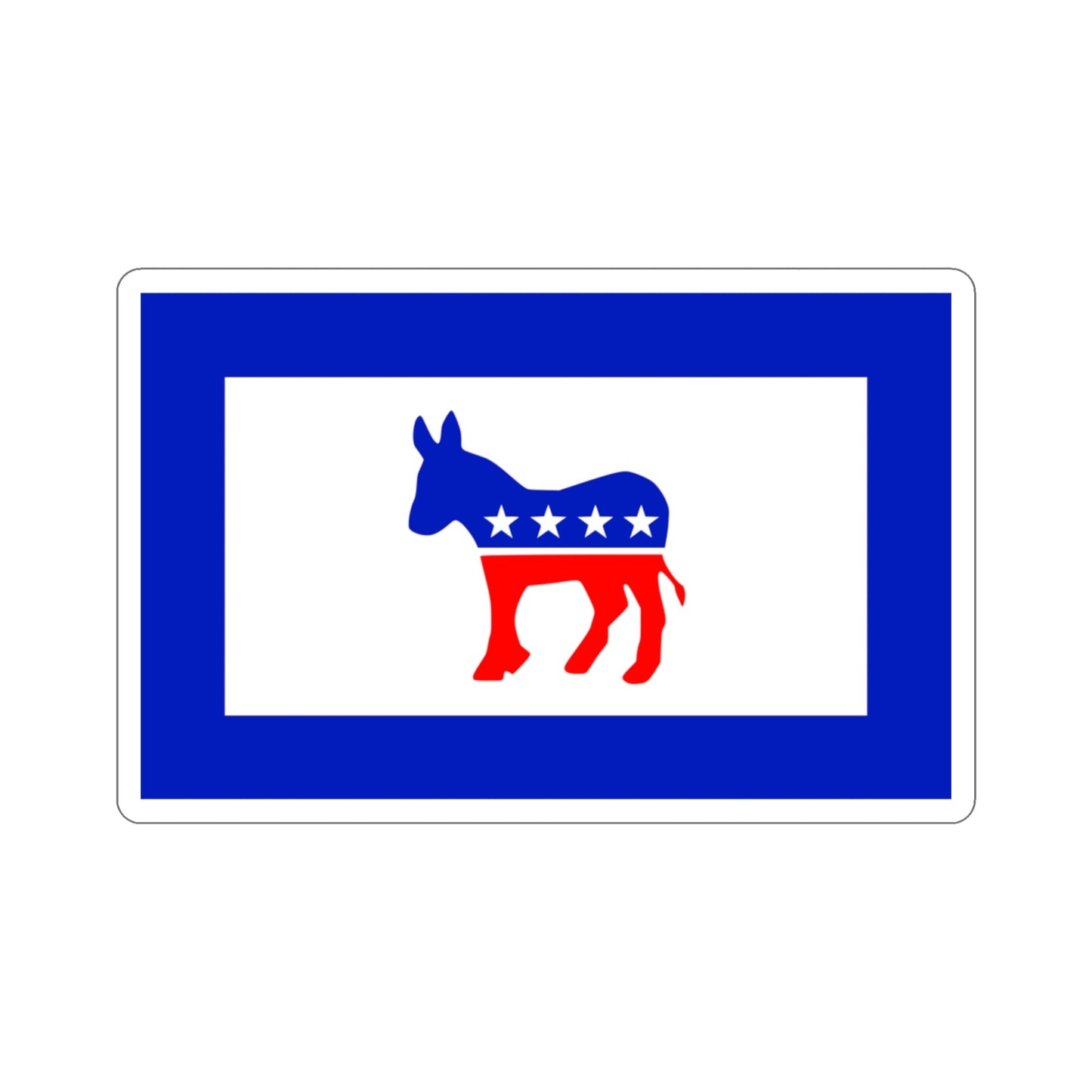 Democratic Party Flag STICKER Vinyl Die-Cut Decal-3 Inch-The Sticker Space