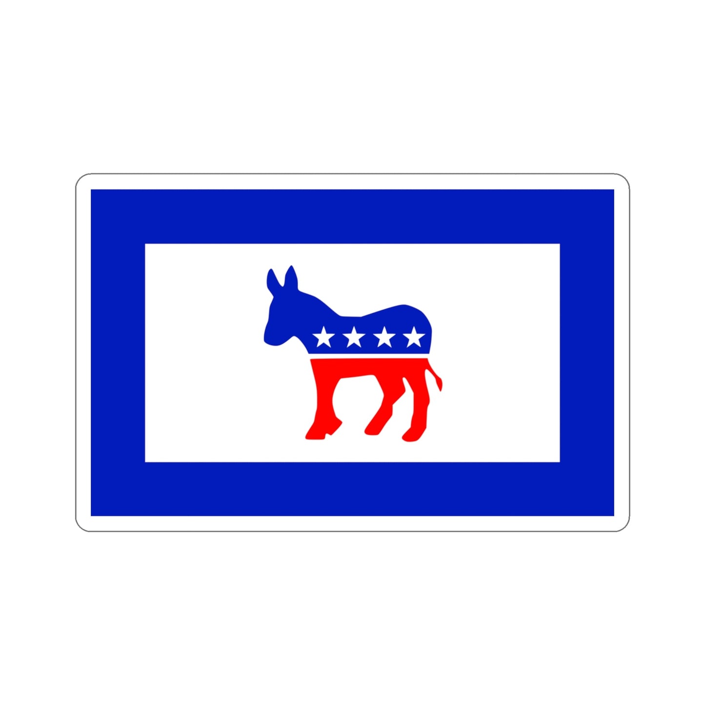 Democratic Party Flag STICKER Vinyl Die-Cut Decal-4 Inch-The Sticker Space