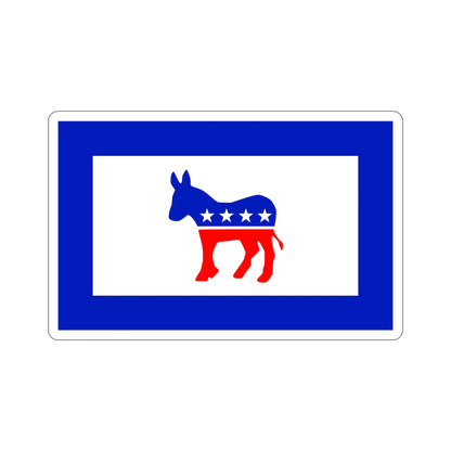 Democratic Party Flag STICKER Vinyl Die-Cut Decal-4 Inch-The Sticker Space