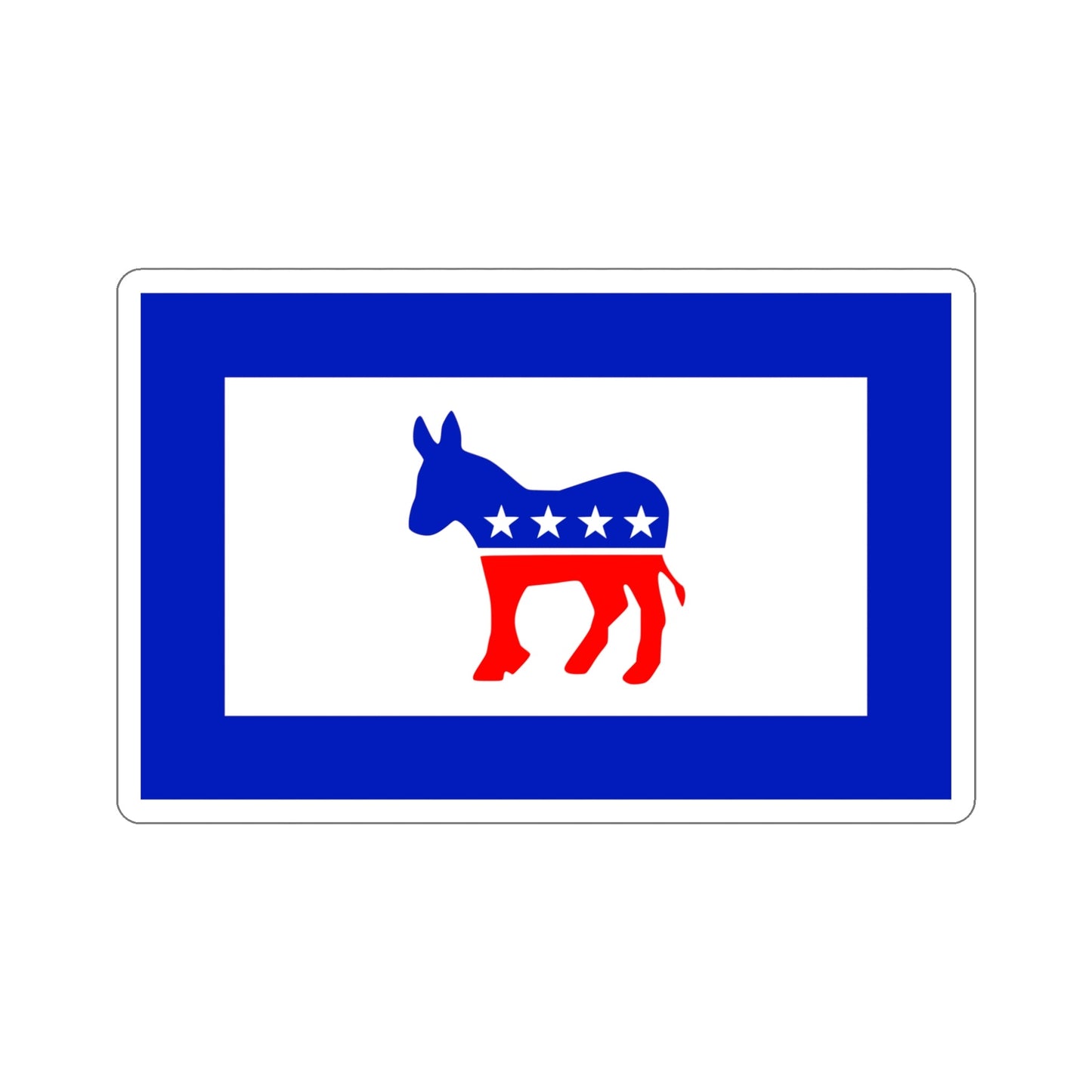 Democratic Party Flag STICKER Vinyl Die-Cut Decal-5 Inch-The Sticker Space