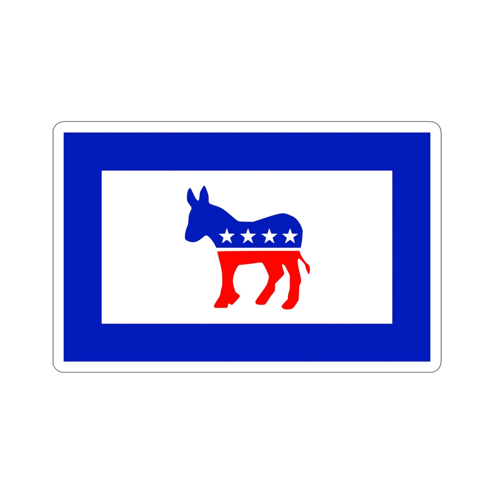 Democratic Party Flag STICKER Vinyl Die-Cut Decal-6 Inch-The Sticker Space