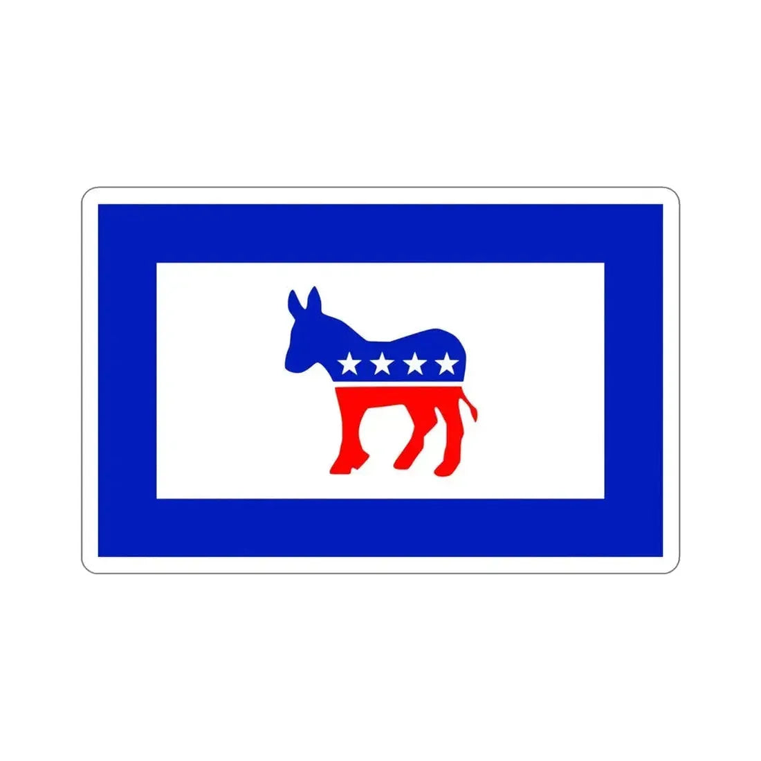 Democratic Party Flag STICKER Vinyl Die-Cut Decal - The Sticker Space