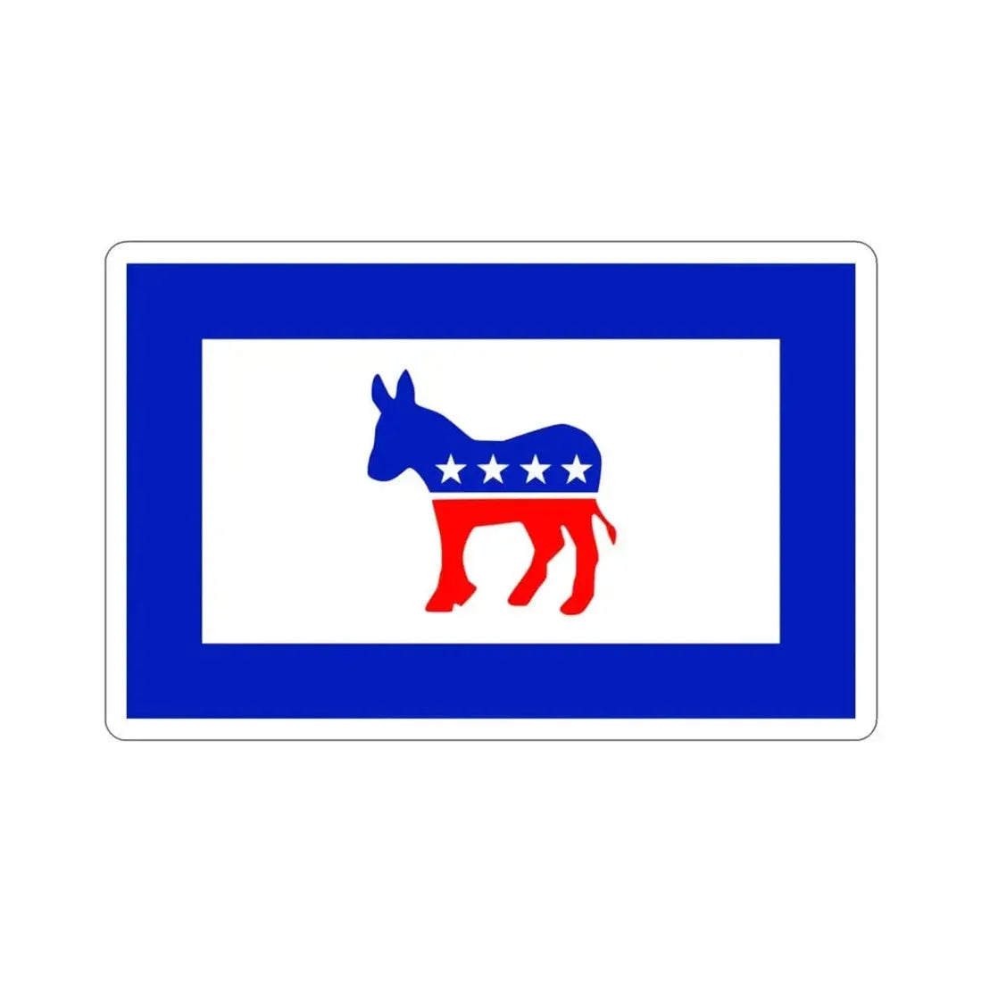 Democratic Party Flag STICKER Vinyl Die-Cut Decal - The Sticker Space