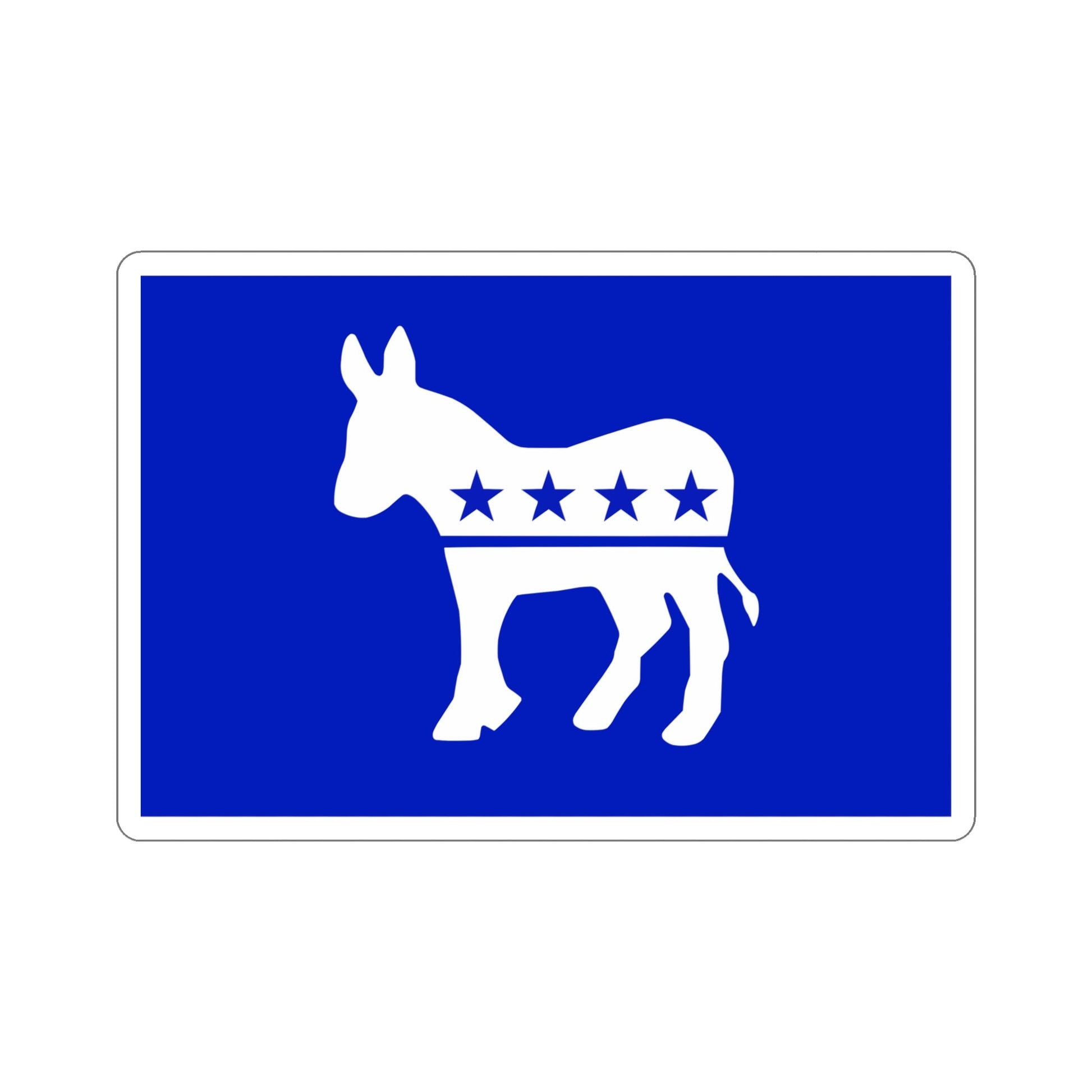 Democratic Party Flag v2 STICKER Vinyl Die-Cut Decal-5 Inch-The Sticker Space