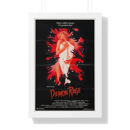 DEMON RAGE (FURY OF THE SUCCUBUS) 1982 - Framed Movie Poster 16″ x 24″ White - The Sticker Space