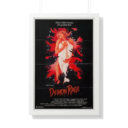 DEMON RAGE (FURY OF THE SUCCUBUS) 1982 - Framed Movie Poster 20" x 30" White - The Sticker Space