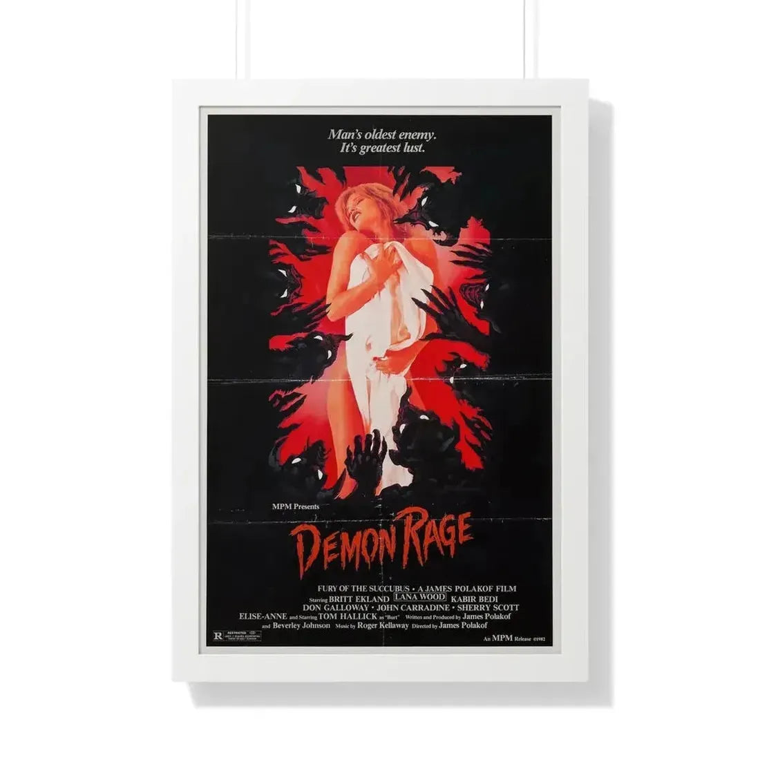 DEMON RAGE (FURY OF THE SUCCUBUS) 1982 - Framed Movie Poster - The Sticker Space