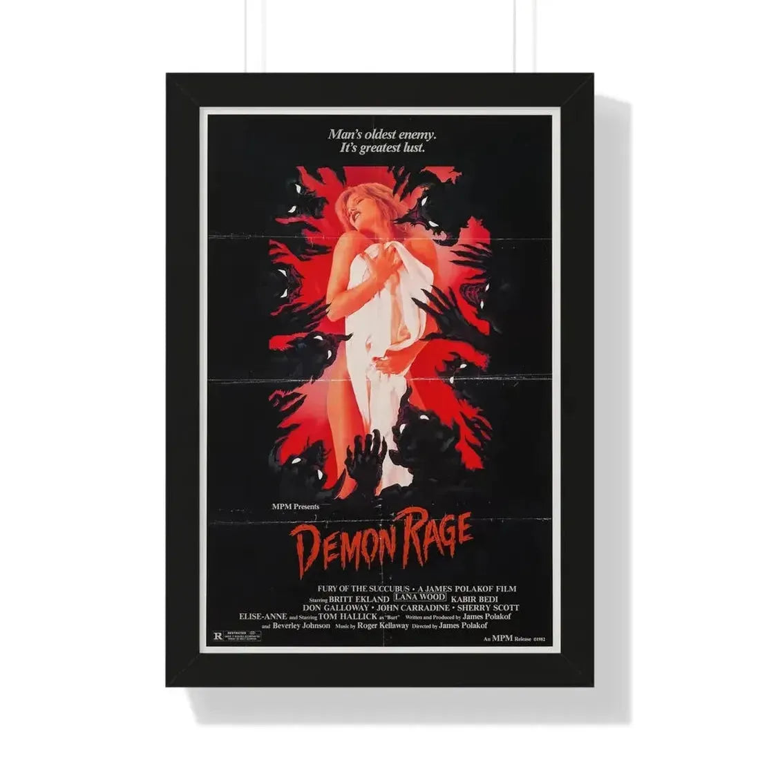 DEMON RAGE (FURY OF THE SUCCUBUS) 1982 - Framed Movie Poster - The Sticker Space