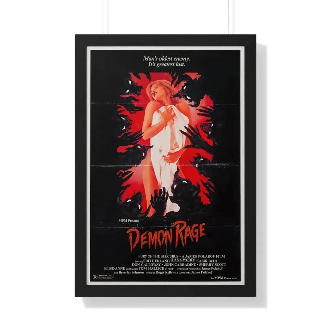 DEMON RAGE (FURY OF THE SUCCUBUS) 1982 - Framed Movie Poster - The Sticker Space
