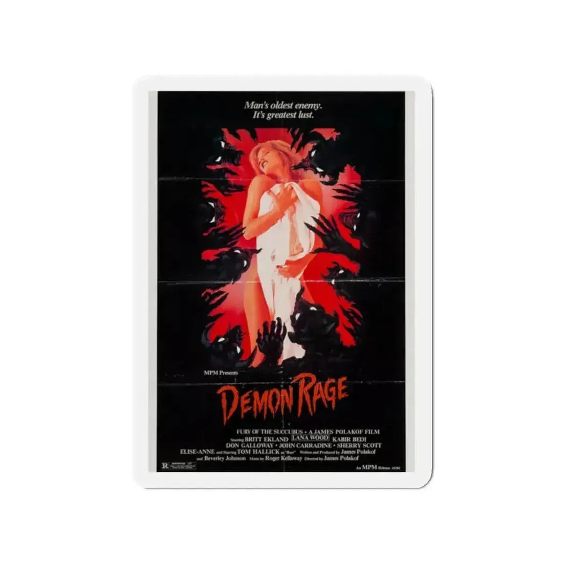 DEMON RAGE (FURY OF THE SUCCUBUS) 1982 Movie Poster - Refrigerator Magnet - The Sticker Space