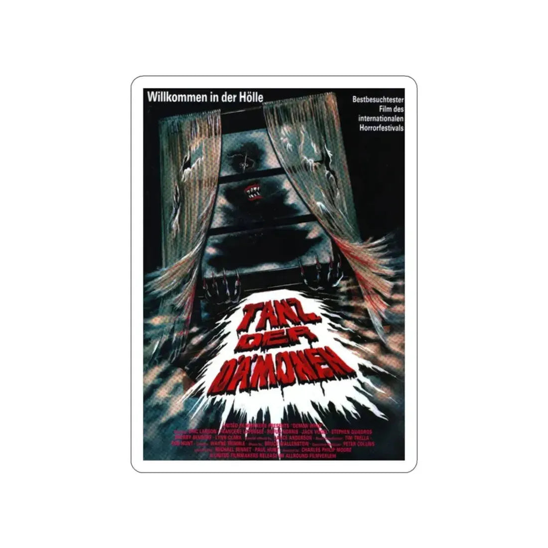 DEMON WIND (GERMAN) 1990 Movie Poster STICKER Vinyl Die-Cut Decal 2 Inch - The Sticker Space