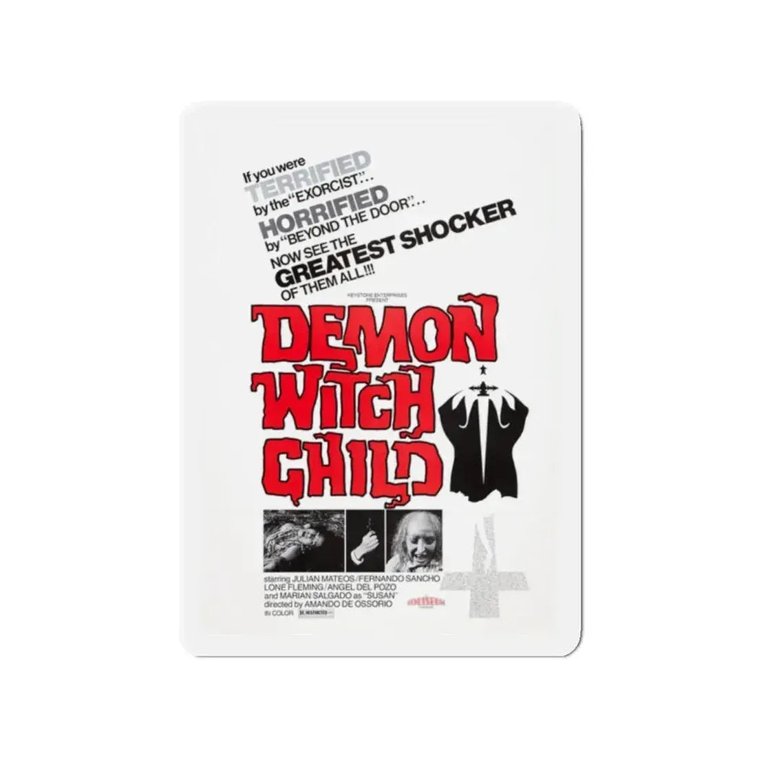 DEMON WITCH CHILD (THE POSSESSED) 1975 Movie Poster - Refrigerator Magnet 2 Inch - The Sticker Space