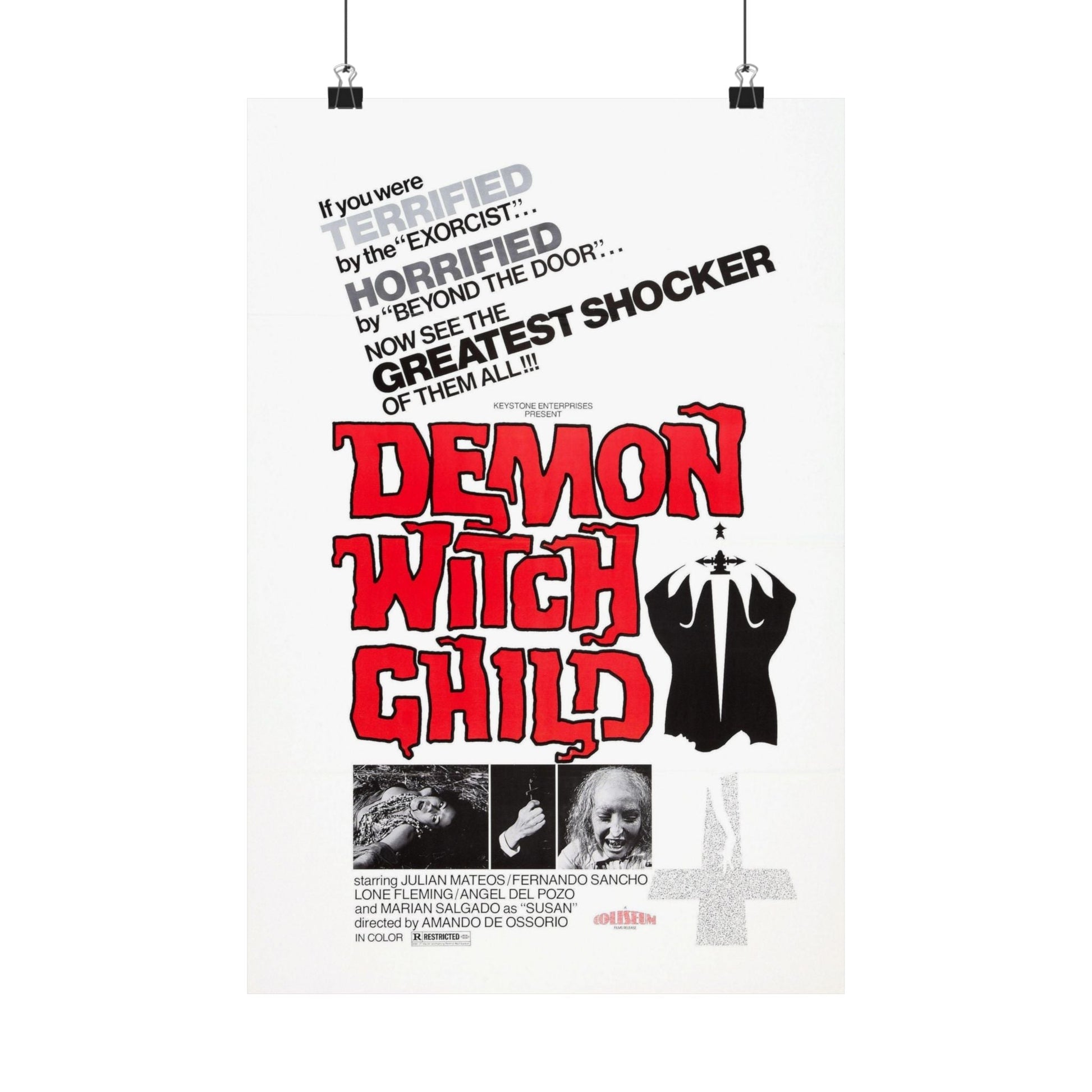 DEMON WITCH CHILD (THE POSSESSED) 1975 - Paper Movie Poster-12″ x 18″-The Sticker Space