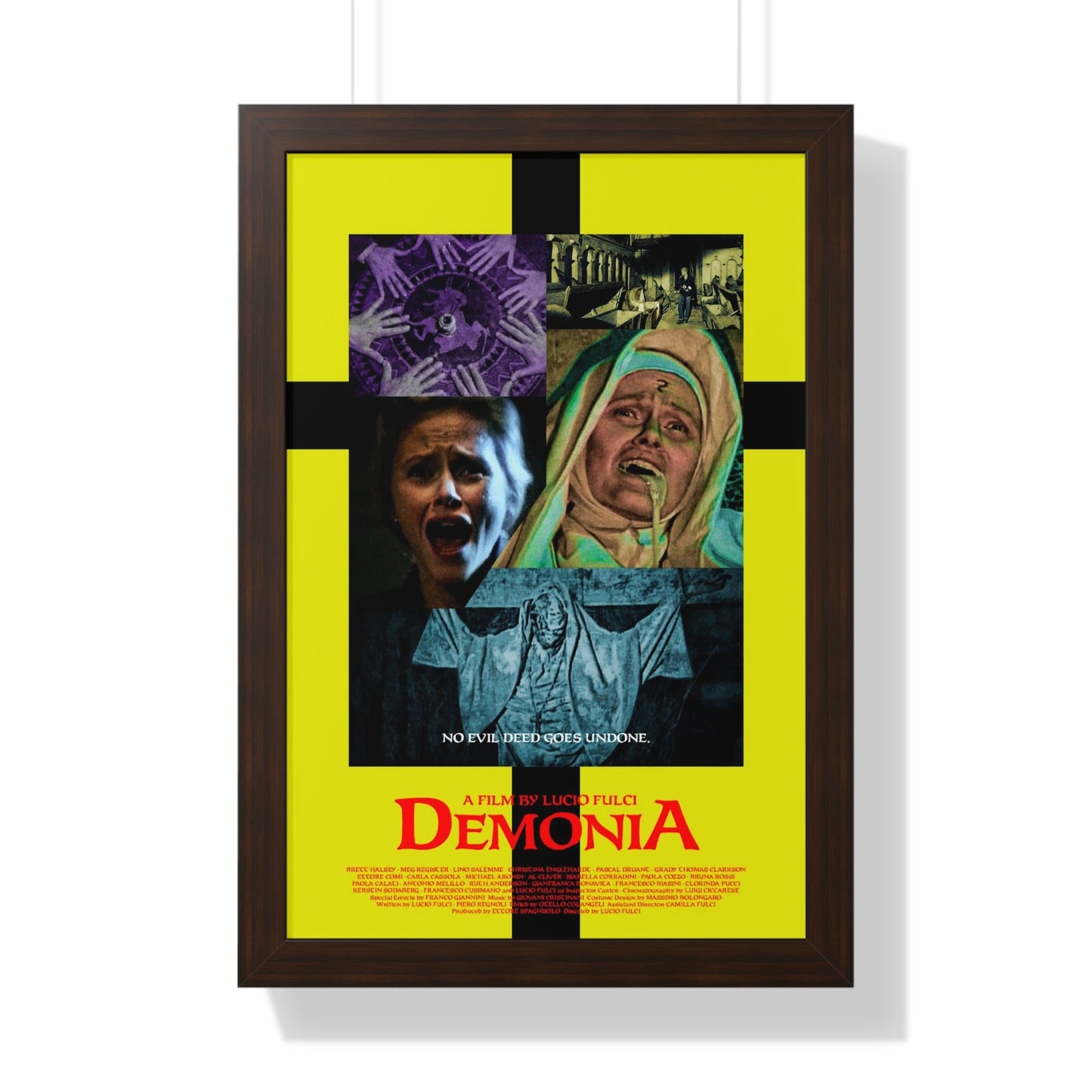 DEMONIA 1990 - Framed Movie Poster-16″ x 24″-The Sticker Space