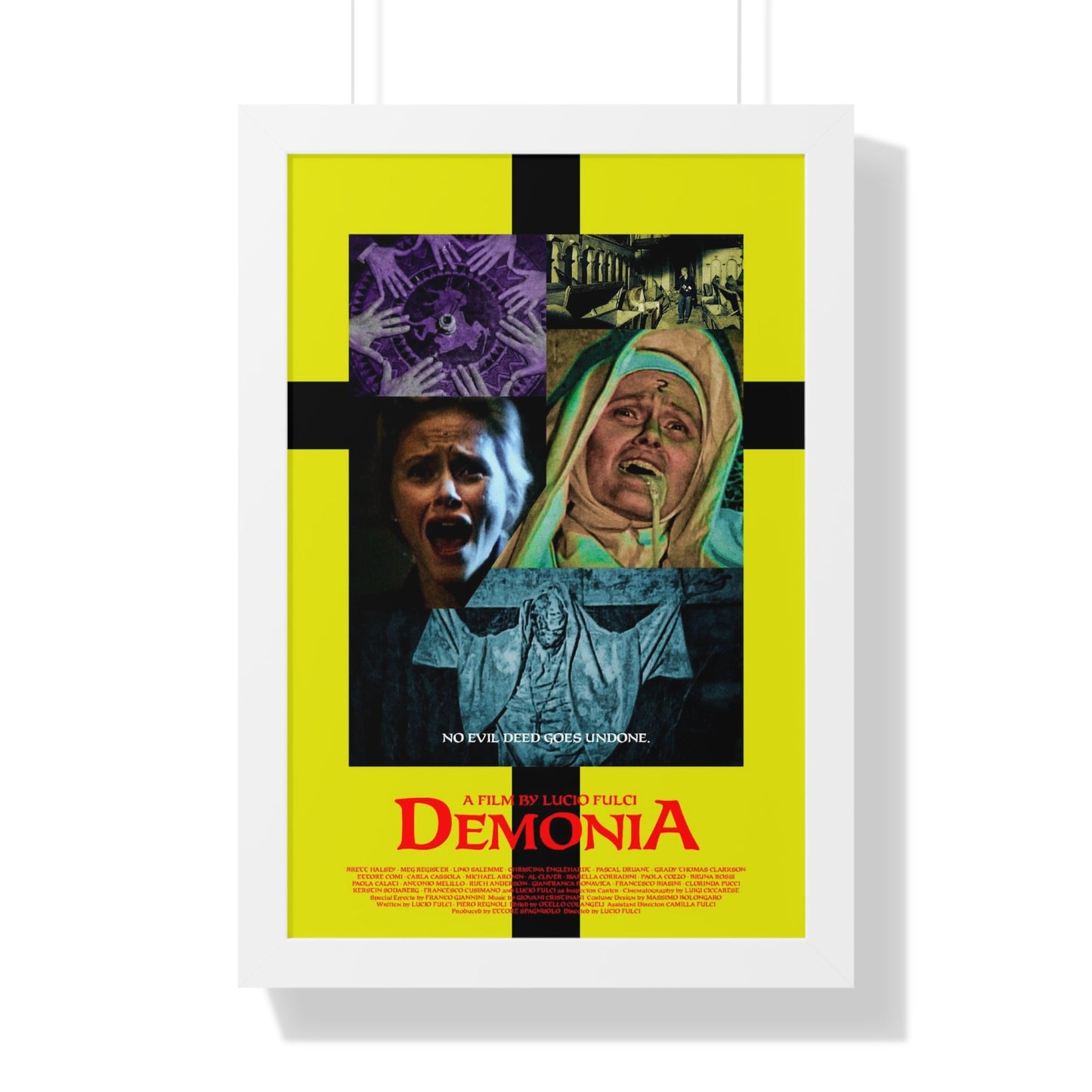 DEMONIA 1990 - Framed Movie Poster-16″ x 24″-The Sticker Space