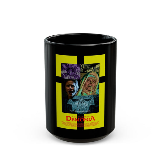 DEMONIA 1990 Movie Poster - Black Coffee Mug-15oz-The Sticker Space