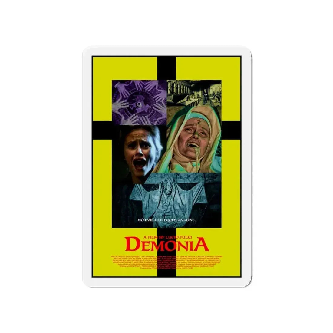 DEMONIA 1990 Movie Poster - Refrigerator Magnet 4 Inch - The Sticker Space