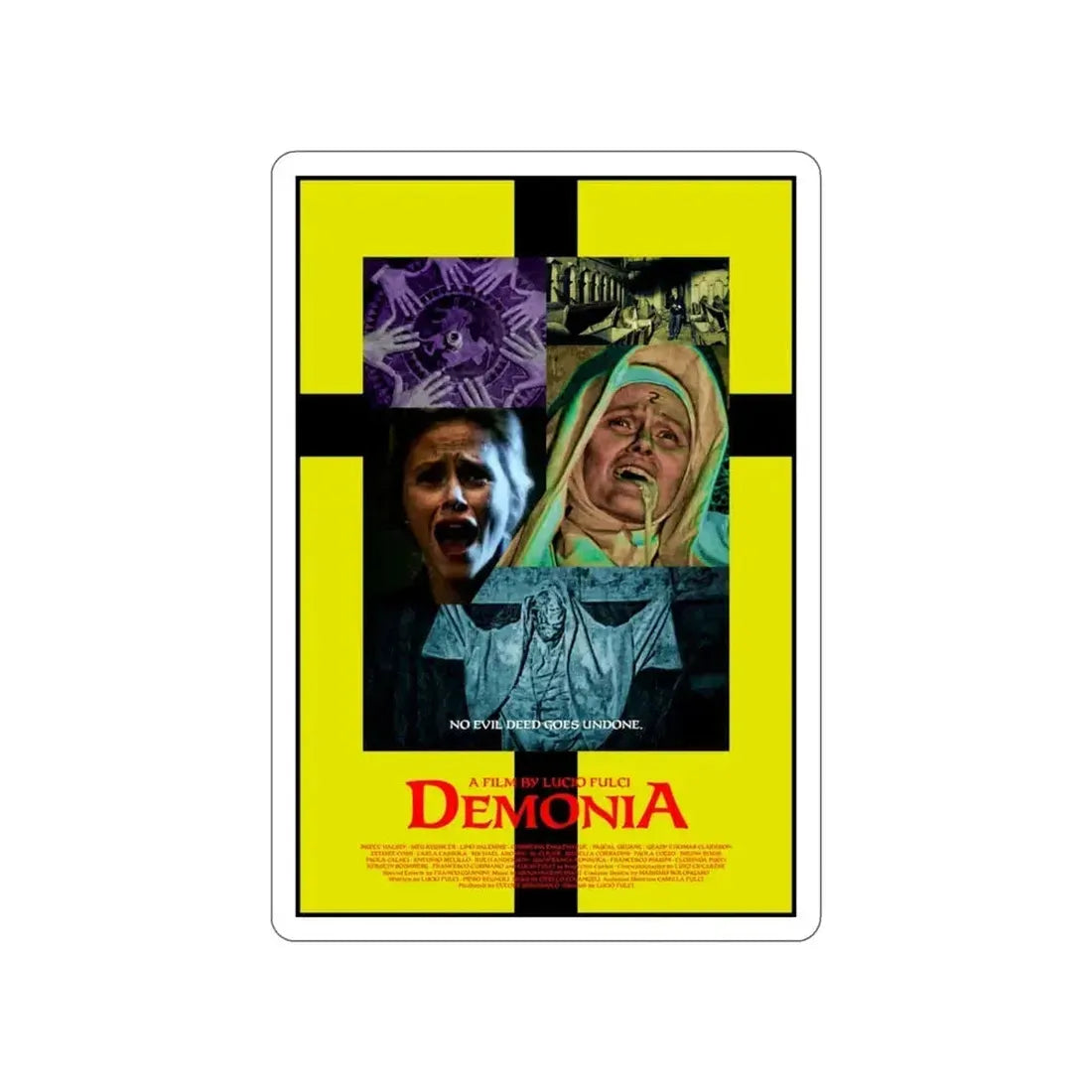 DEMONIA 1990 Movie Poster STICKER Vinyl Die-Cut Decal 3 Inch - The Sticker Space