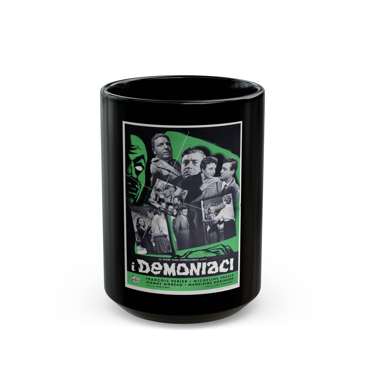 DEMONIAC 1957 Movie Poster - Black Coffee Mug-15oz-The Sticker Space