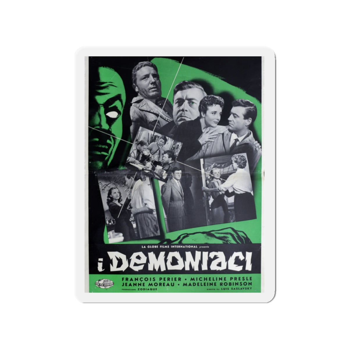 DEMONIAC 1957 Movie Poster - Die-Cut Magnet-2" x 2"-The Sticker Space