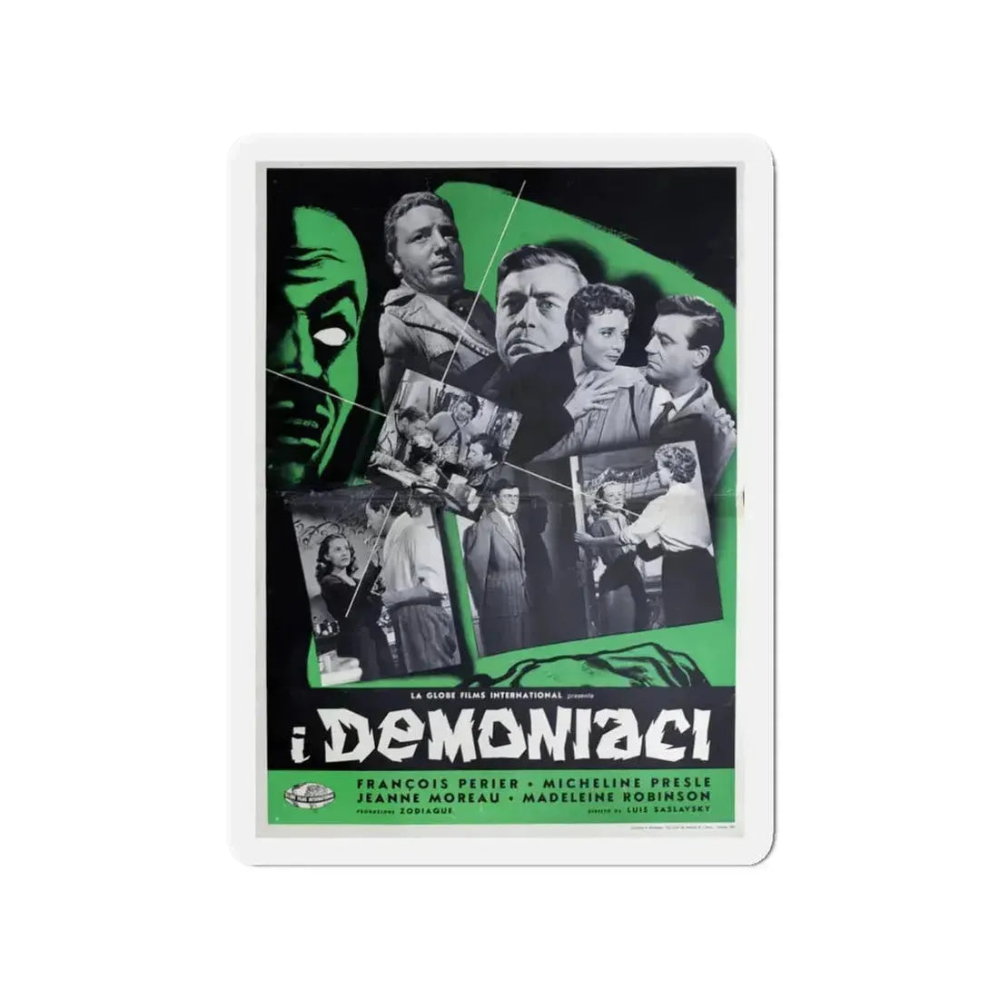 DEMONIAC 1957 Movie Poster - Refrigerator Magnet 3 Inch - The Sticker Space
