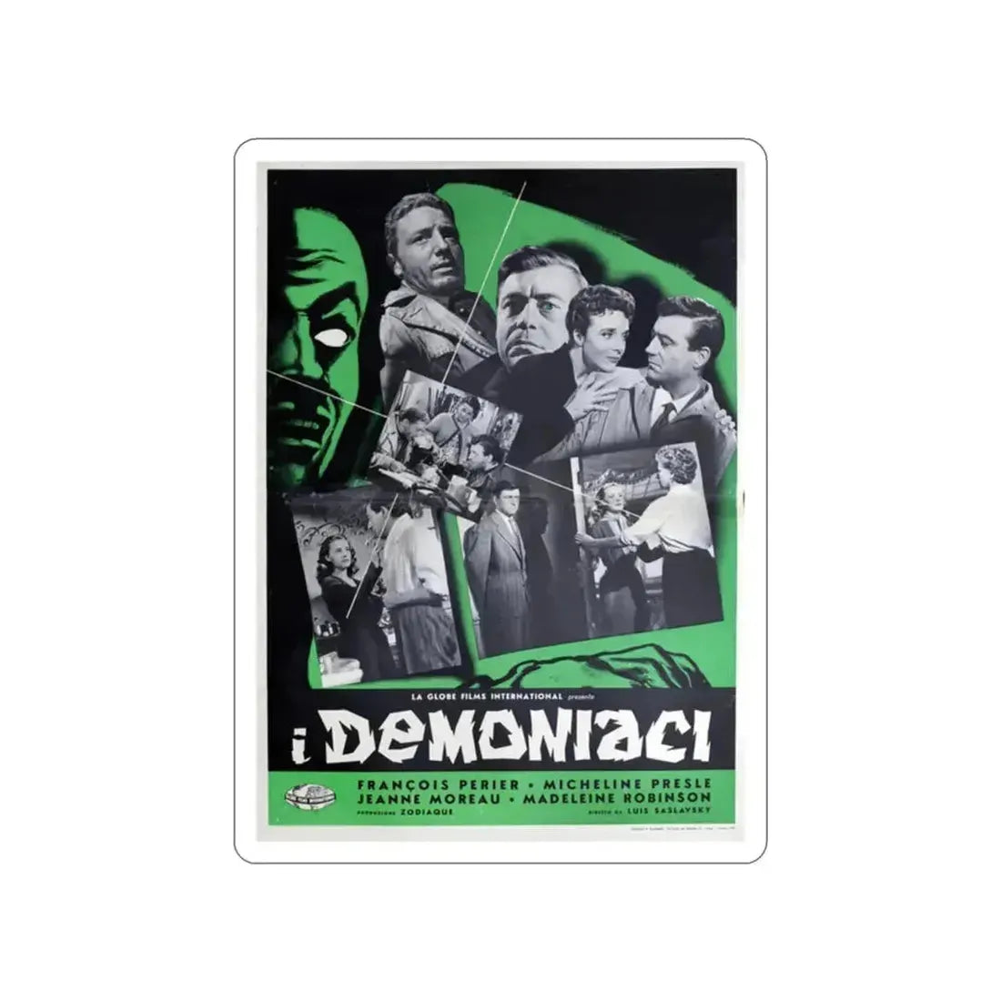 DEMONIAC 1957 Movie Poster STICKER Vinyl Die-Cut Decal 2 Inch - The Sticker Space