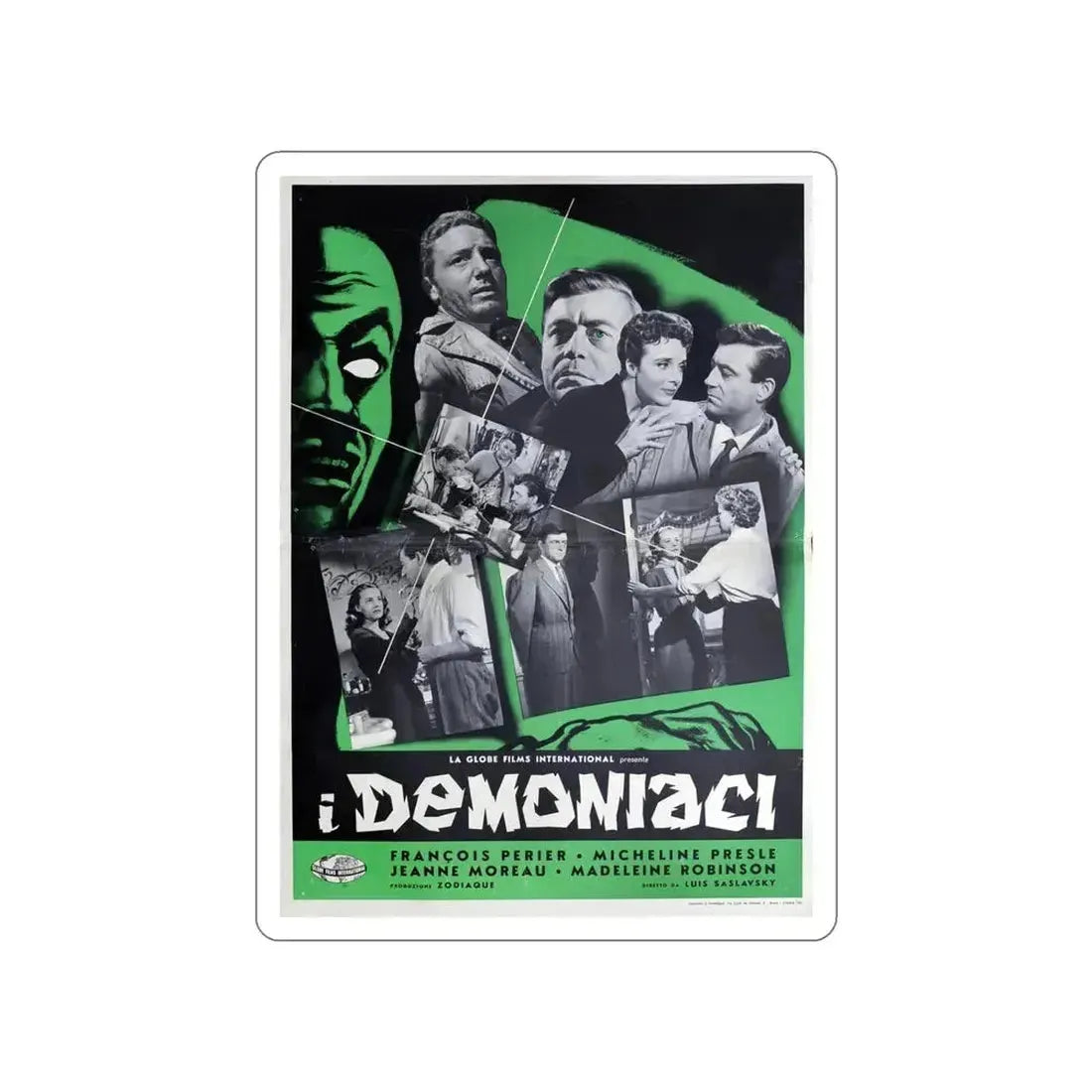 DEMONIAC 1957 Movie Poster STICKER Vinyl Die-Cut Decal 5 Inch - The Sticker Space