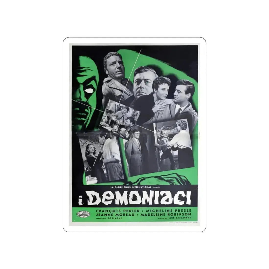 DEMONIAC 1957 Movie Poster STICKER Vinyl Die-Cut Decal - The Sticker Space