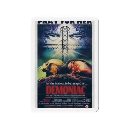 DEMONIAC 1975 Movie Poster - Refrigerator Magnet 2 Inch - The Sticker Space