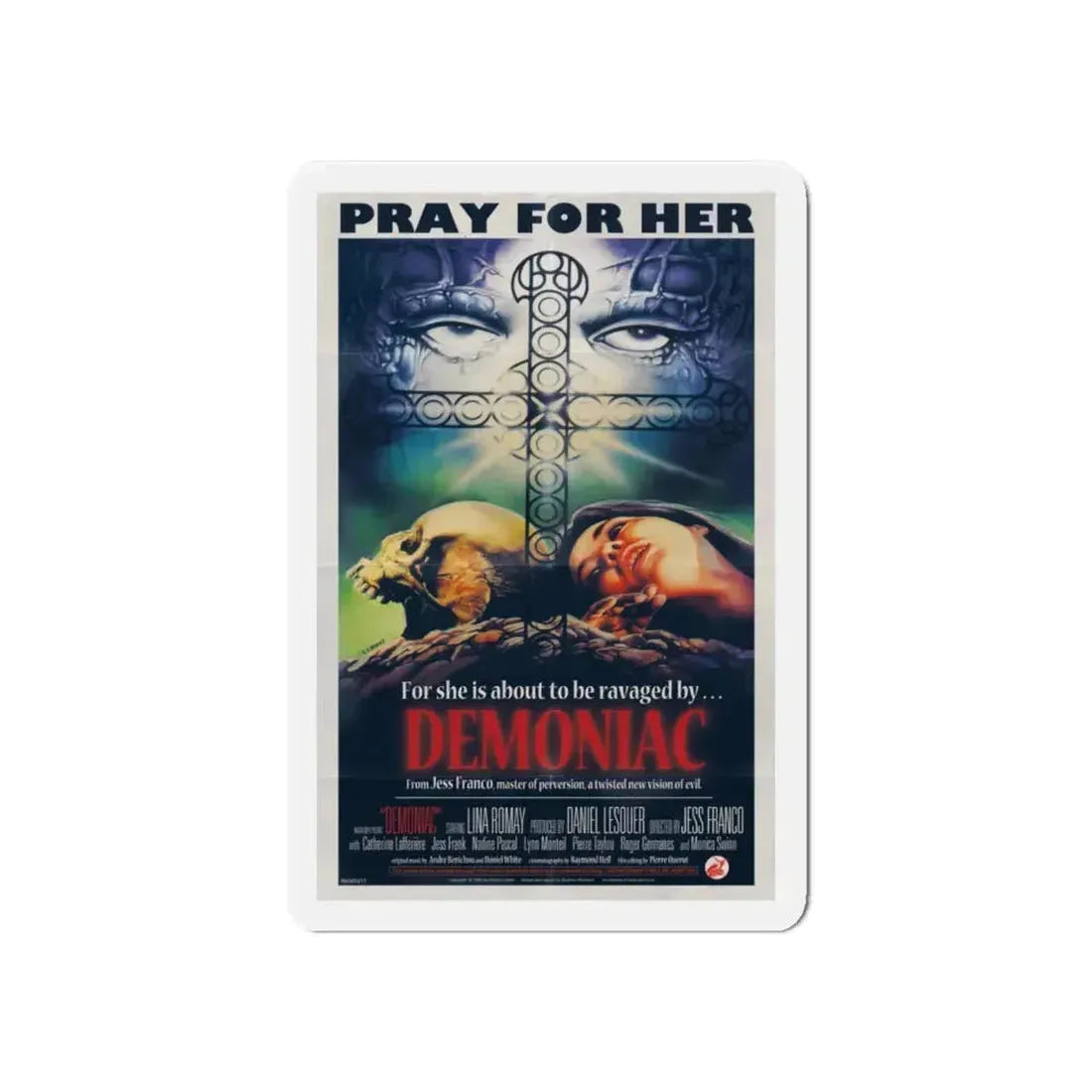 DEMONIAC 1975 Movie Poster - Refrigerator Magnet 6 Inch - The Sticker Space