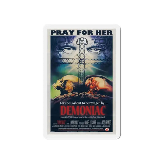 DEMONIAC 1975 Movie Poster - Refrigerator Magnet 6 Inch - The Sticker Space