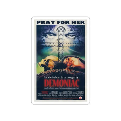 DEMONIAC 1975 Movie Poster STICKER Vinyl Die-Cut Decal 2 Inch - The Sticker Space