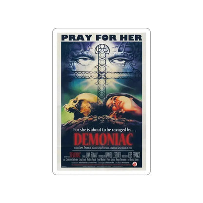 DEMONIAC 1975 Movie Poster STICKER Vinyl Die-Cut Decal 3 Inch - The Sticker Space