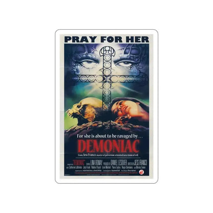 DEMONIAC 1975 Movie Poster STICKER Vinyl Die-Cut Decal 5 Inch - The Sticker Space