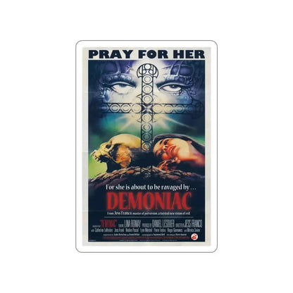 DEMONIAC 1975 Movie Poster STICKER Vinyl Die-Cut Decal 6 Inch - The Sticker Space