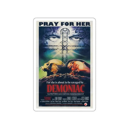 DEMONIAC 1975 Movie Poster STICKER Vinyl Die-Cut Decal - The Sticker Space