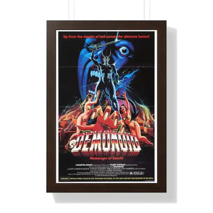 DEMONOID 1981 - Framed Movie Poster 16″ x 24″ Walnut - The Sticker Space