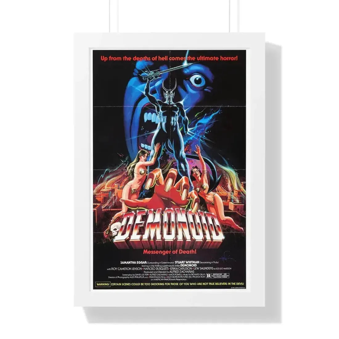 DEMONOID 1981 - Framed Movie Poster 16″ x 24″ White - The Sticker Space