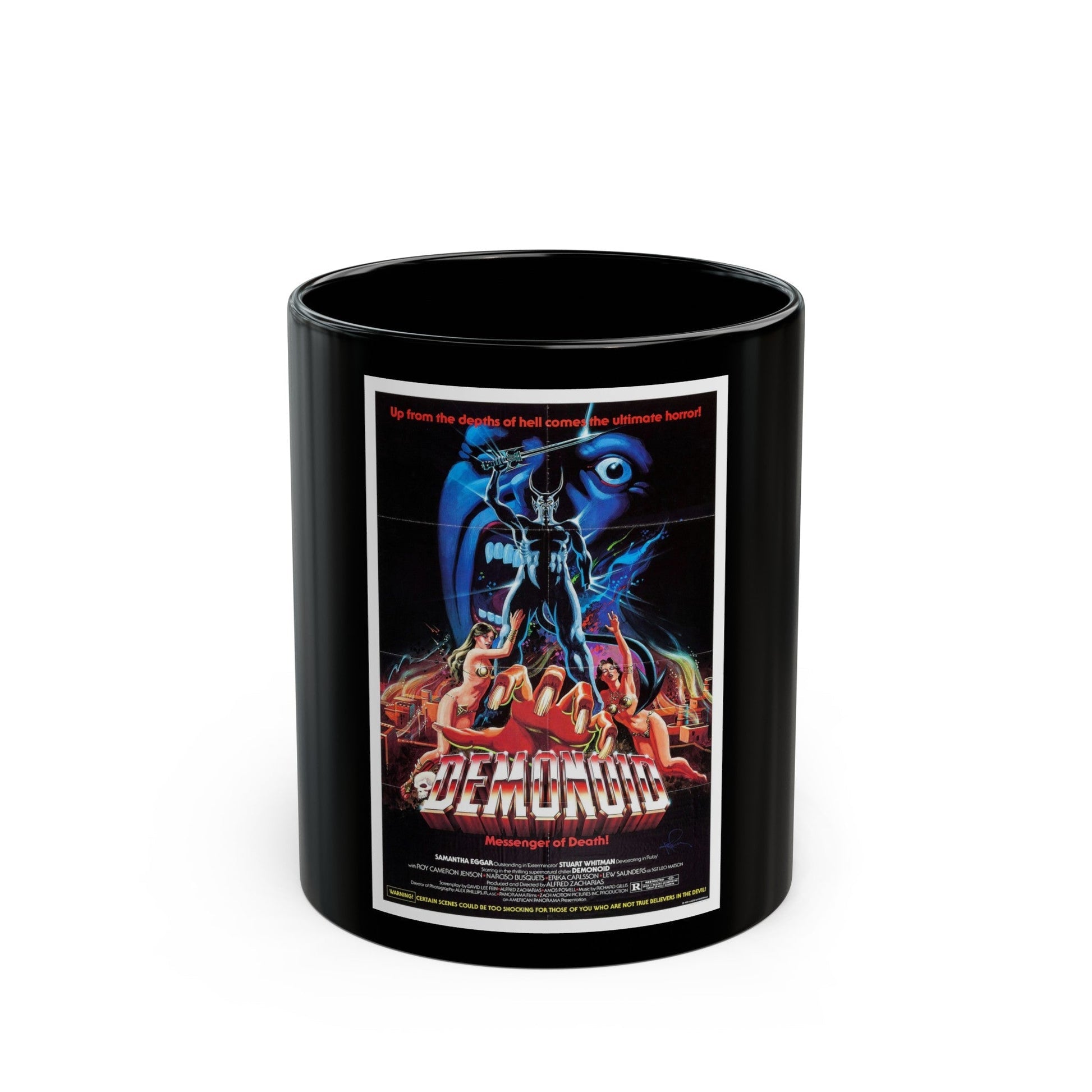 DEMONOID 1981 Movie Poster - Black Coffee Mug-11oz-The Sticker Space