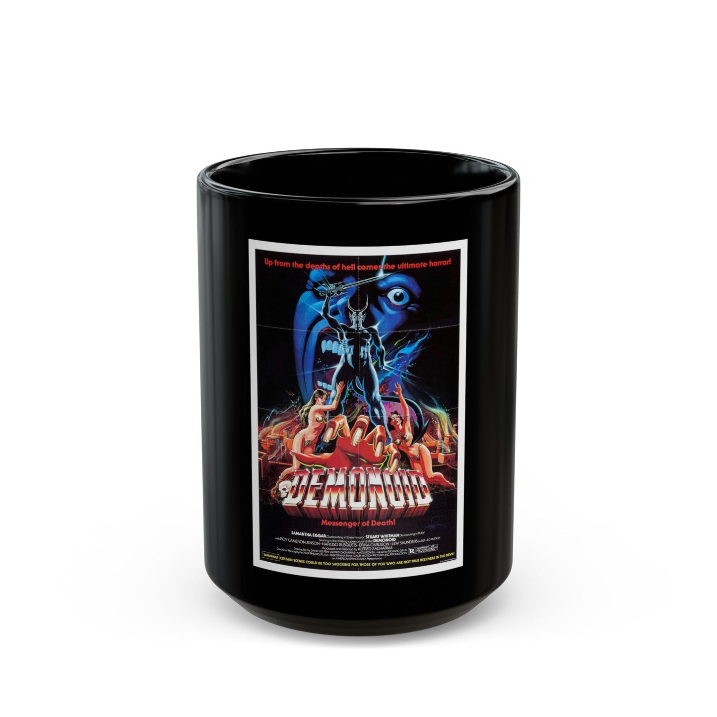 DEMONOID 1981 Movie Poster - Black Coffee Mug-15oz-The Sticker Space