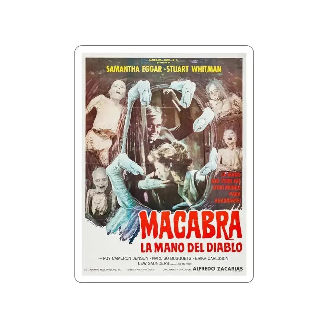 DEMONOID MESSENGER OF DEATH 1981 Movie Poster STICKER Vinyl Die-Cut Decal - The Sticker Space